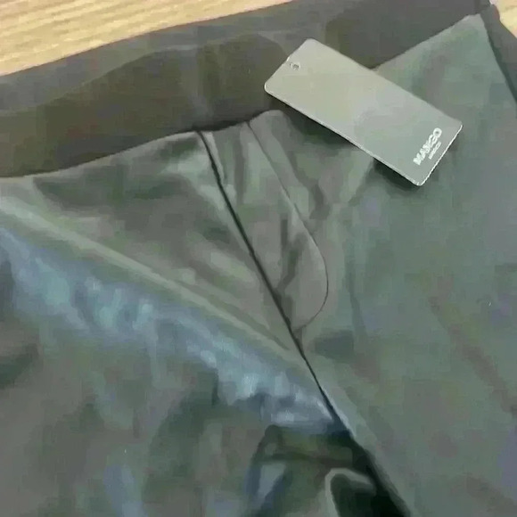 Mango Faux Leather Front with Ruched Knees Size Medium NWT  - Picture 5 of 6